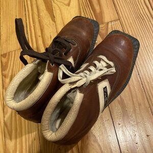 Vtg ALFA Norway Custom Leather Nordic Cross Country Ski Boot Shoes EU 38